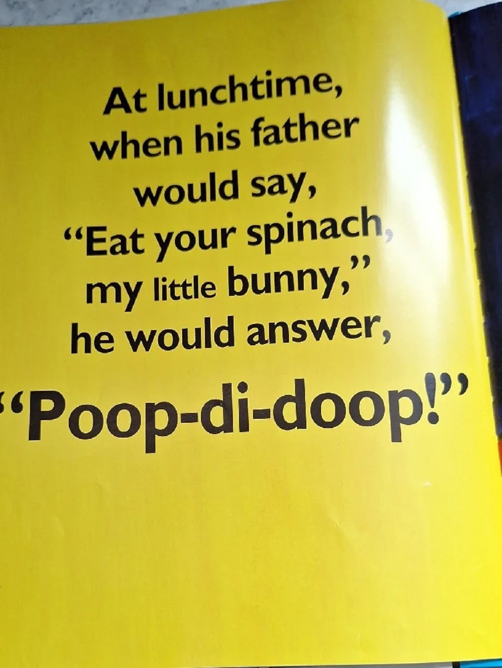 Poop-di-doop! Blue Kids Party Book by Stephanie Blake
